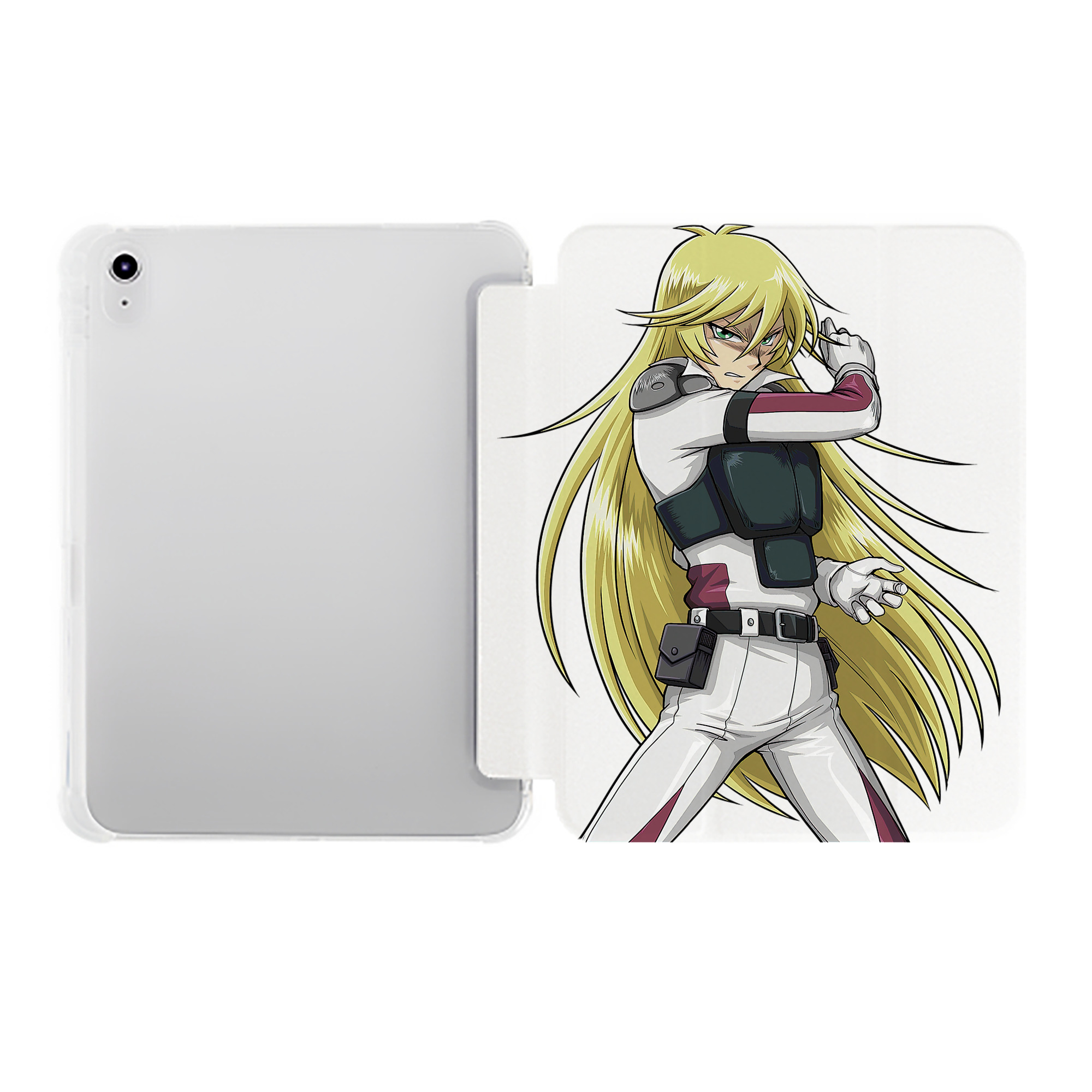（画像用） 遊☆戯☆王 Yu-Gi-Oh! IPad ケース ペン収納付き 三つ折りスタンド PUレザー×シリコン 対応機種9.5/10.5/10.9インチ
